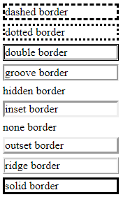 border styles